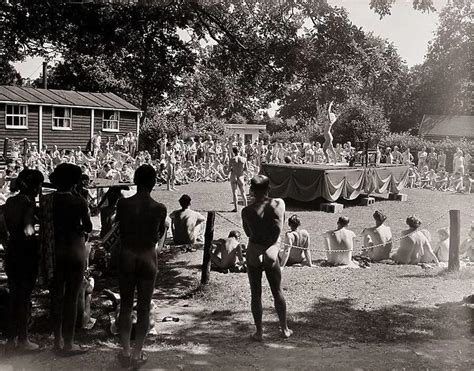 vintage nudist pics|Family Beauty Contest at a Nudist Camp